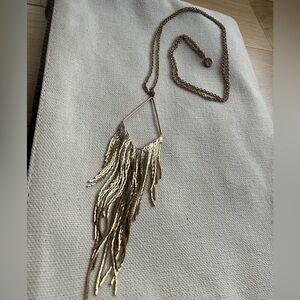 Jules Smith Gold Fringe Pendant Necklace